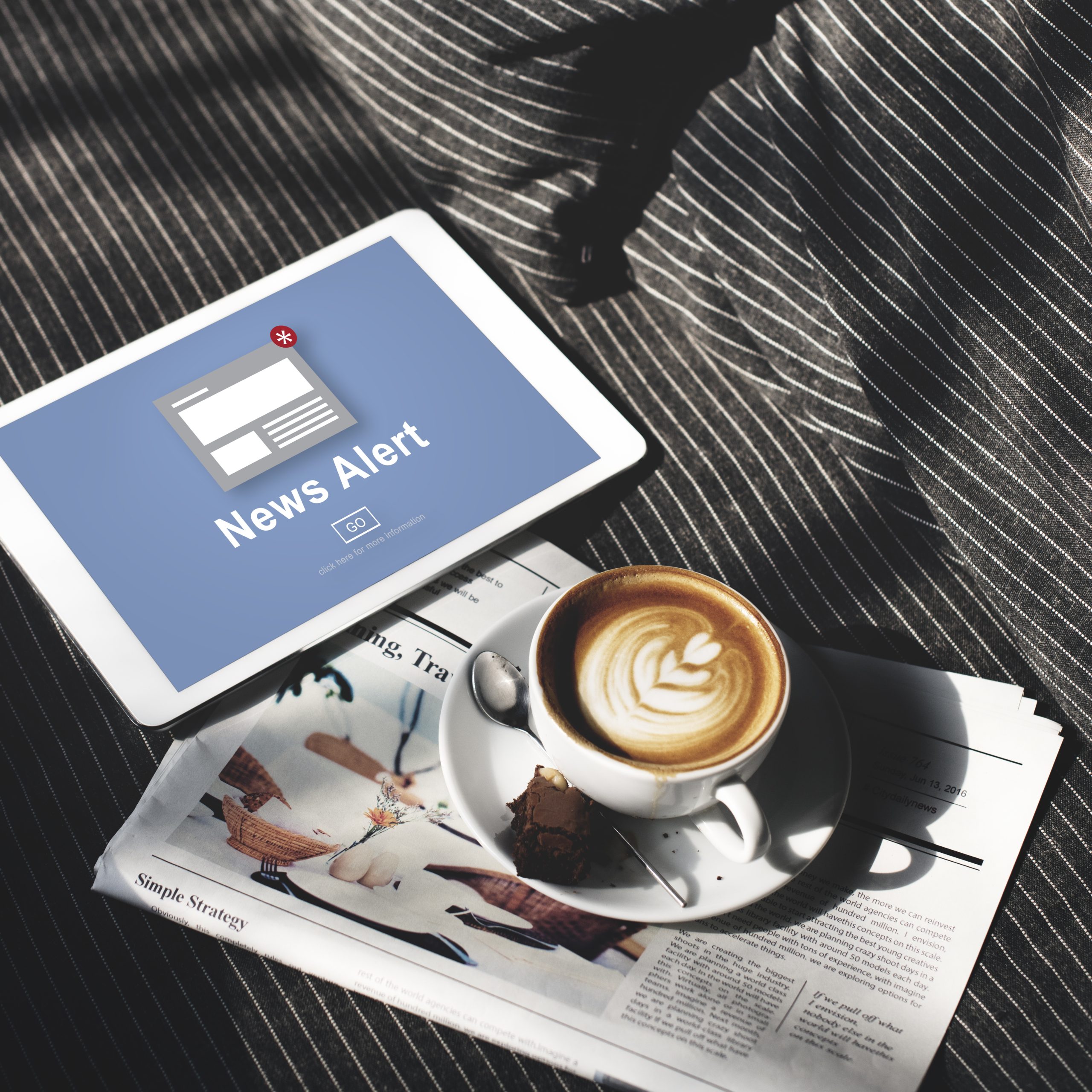News Alert Announcement Broadcast Article Concept