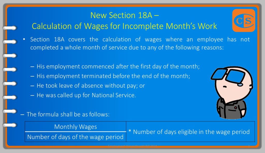 New Section 18A Calculation of Wages for Month’s Work CCS New Section 18A Calculation of Wages for Month’s Work CCS