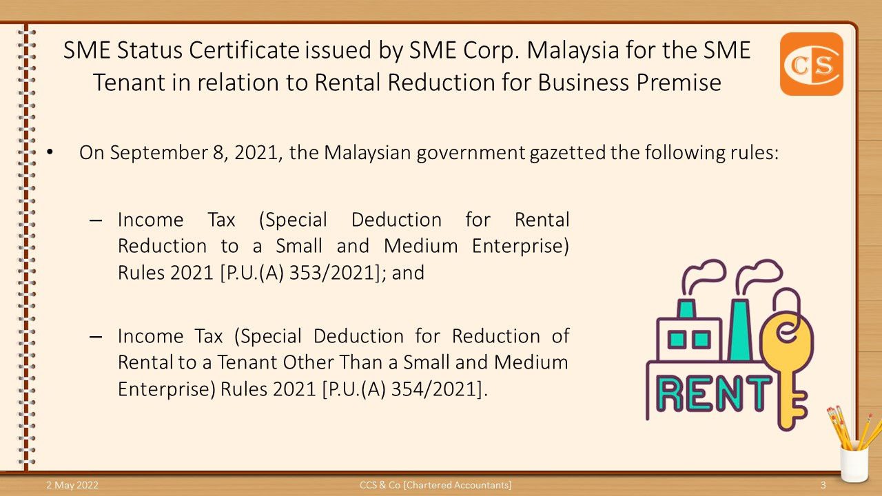 SME Status Certificate issued by SME Corp. Malaysia: Special Tax ...